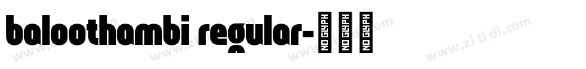 baloothambi regular字体转换